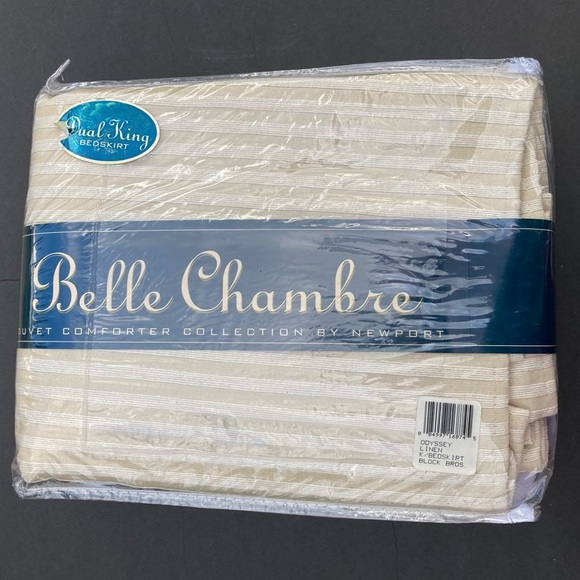 Belle Chambre Other - Belle Chambre Bedskirt Dual King Odyssey Tan Cream Neutral Bloomingdales New
